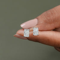 Radiant Lab Diamond Stud Earrings