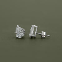 Pear Lab Diamond Stud Earrings