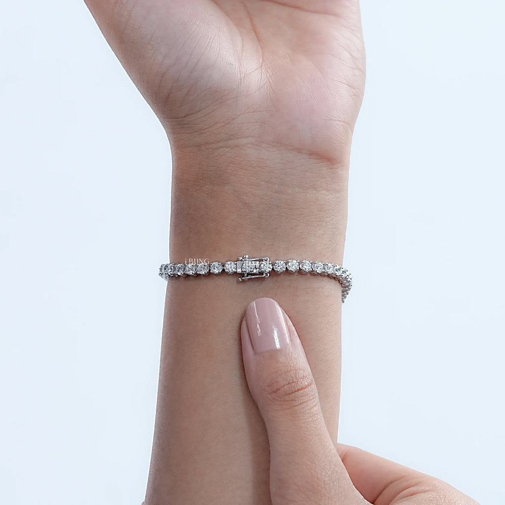 3.00 MM Round Lab Diamond Tennis Bracelet