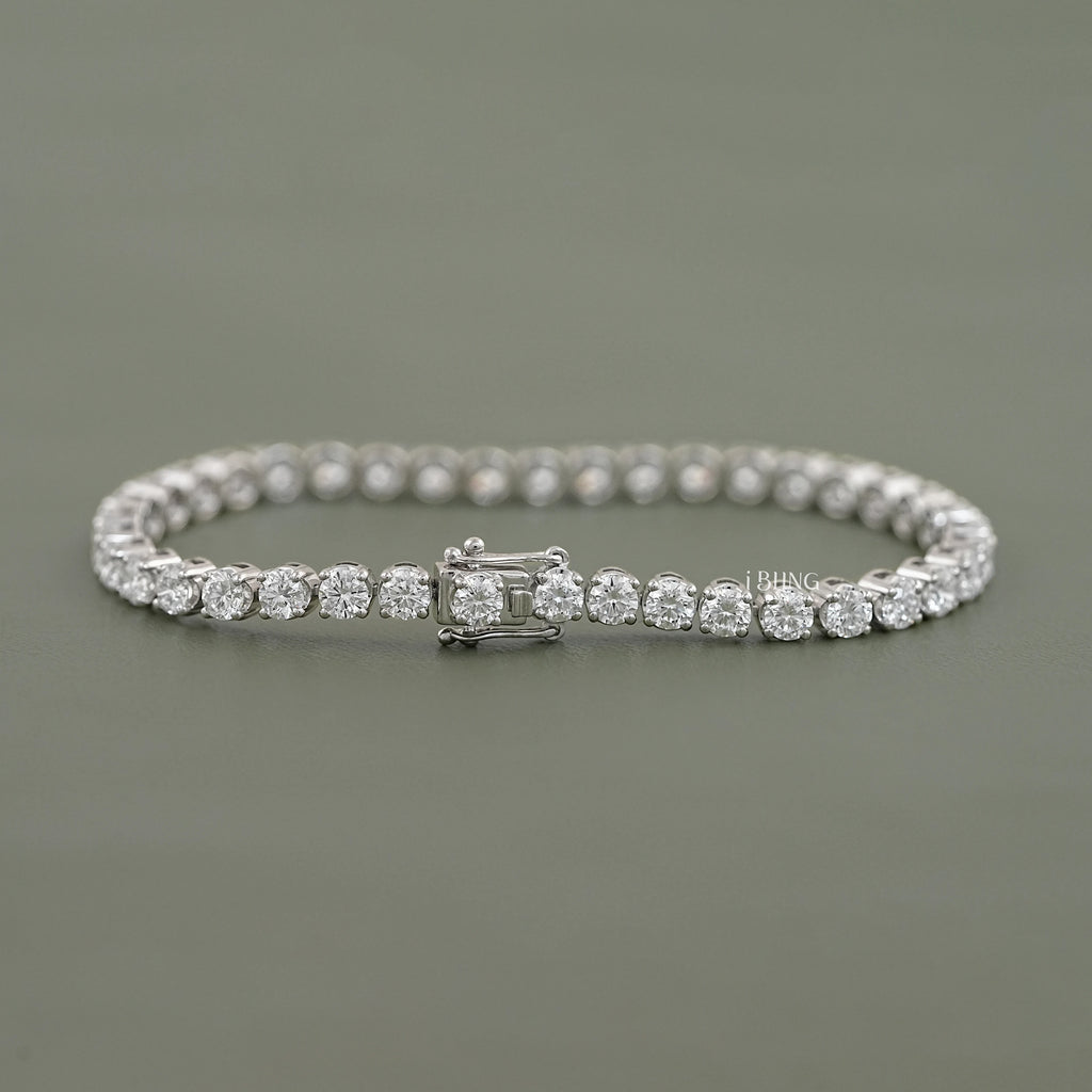 3.70 MM Round Lab Diamond Tennis Bracelet