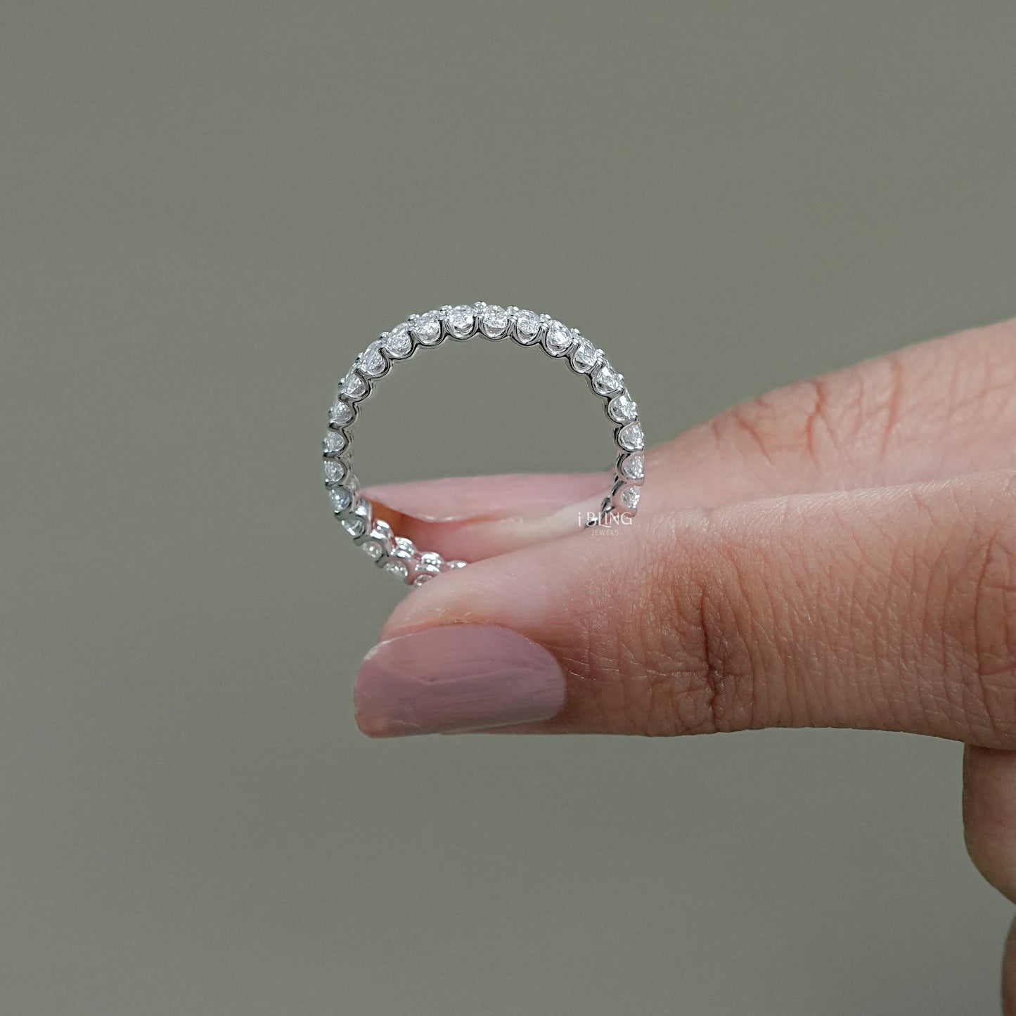 Oval Cut Lab Diamond Full Eternity Wedding Band