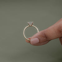 Princess Lab Diamond Solitaire Engagement Ring