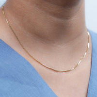 Yellow Gold Square Wheat Chain