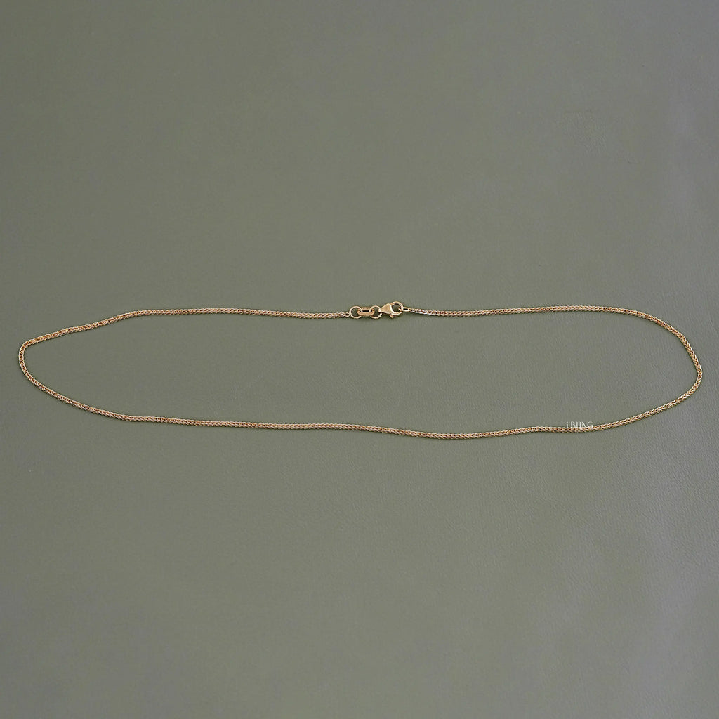 Yellow Gold Square Wheat Chain
