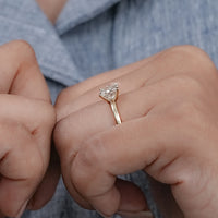 Princess Lab Diamond Solitaire Engagement Ring