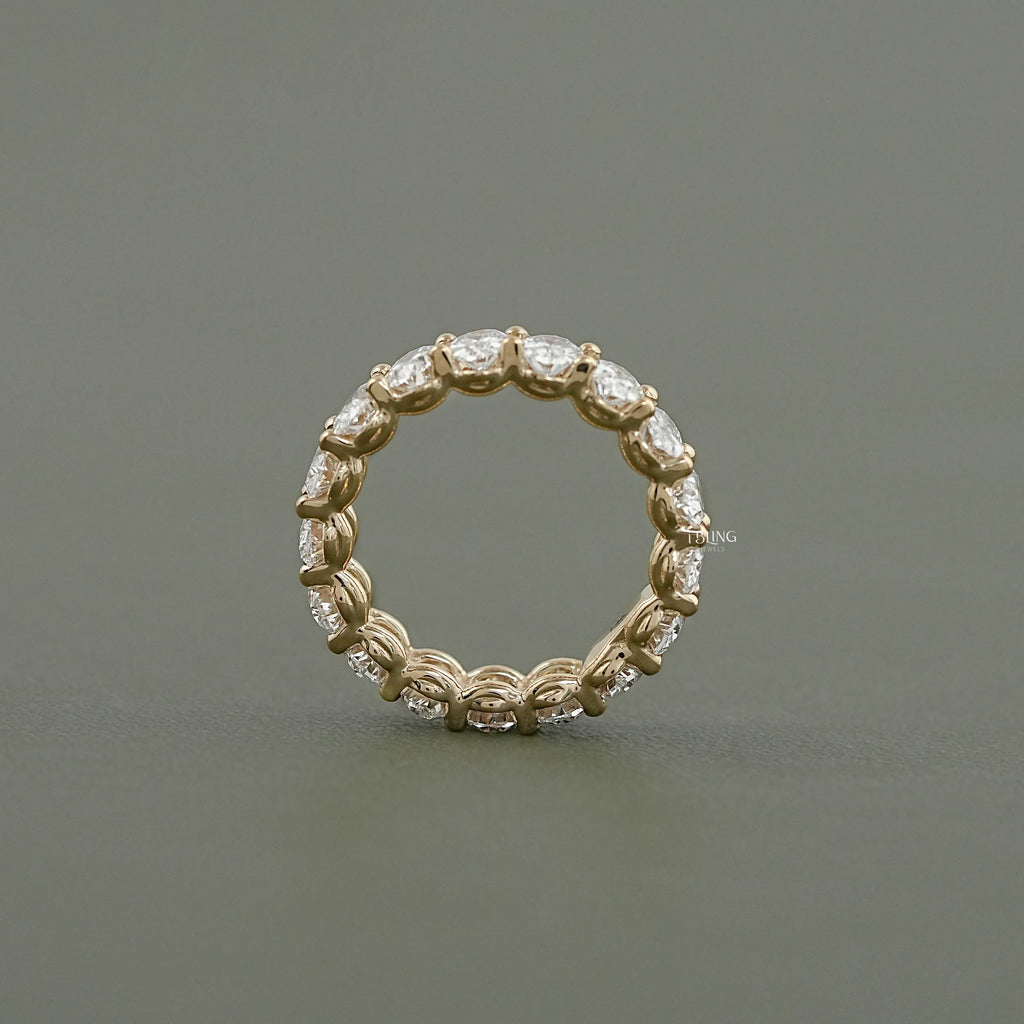 Oval Lab Diamond Eternity Wedding Band