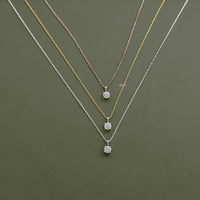 Round Lab Grown Diamond Solitaire Necklace