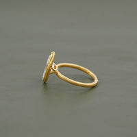 Marquise Cut Bezel Set Lab Diamond Soliatire Ring