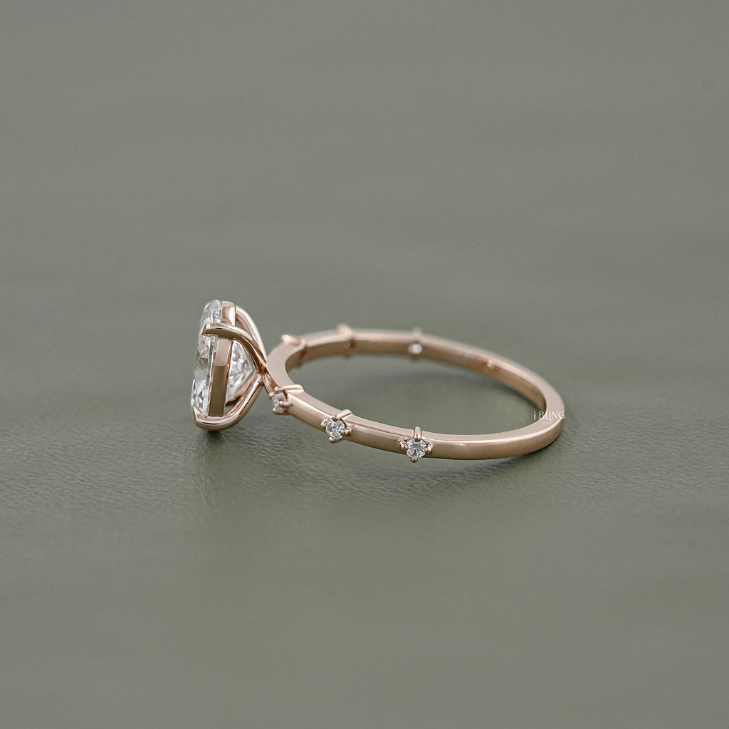 Oval Cut Lab Grown Diamond Engagement Ring