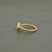 East West Oval Lab Diamond Bezel Set Engagement Ring