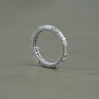 East West Baguette Diamond Tension Set Eternity Band