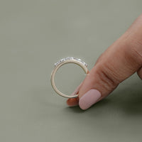 Round Five Stone Channel Set Diamond Wedding Band