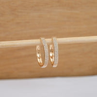 Round Cut Lab Grown Diamond Hoop Earrings