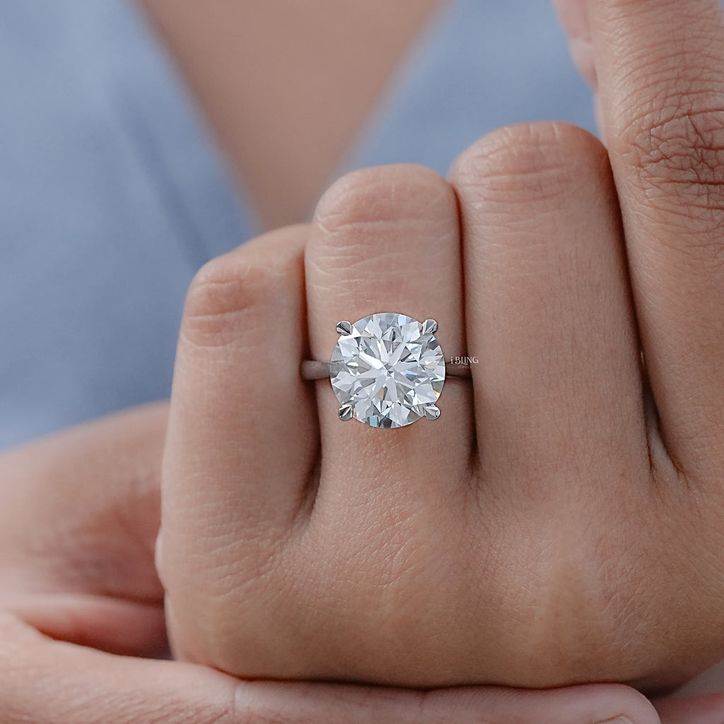 Round Cut Lab Grown Diamond Solitaire Ring
