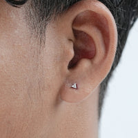 Triangle Cut Lab Diamond Men's Stud