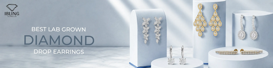 Top lab grown diamond drop earring styles in chandelier, halo and floral designs for everyday wear and special occasions.