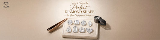 Diamond shape guide showing round, princess, oval, pear, emerald, marquise, cushion and heart cut diamonds