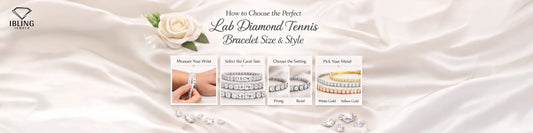 Lab diamond tennis bracelet size, carat and metal guide by iBling Jewels
