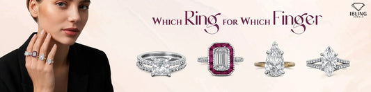 Which ring for which finger guide with engagement rings for women featuring princess cut, emerald cut, pear shaped and marquise diamond rings.