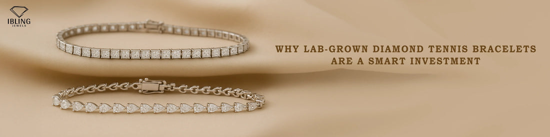 Lab grown diamonds tennis bracele with classic setting in white gold