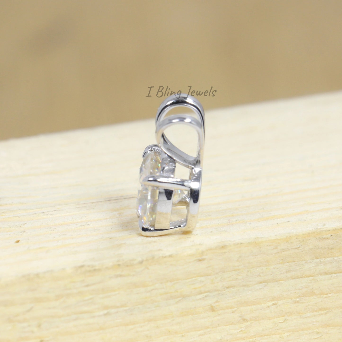 Round Cut Moissanite Solitaire Pendant
