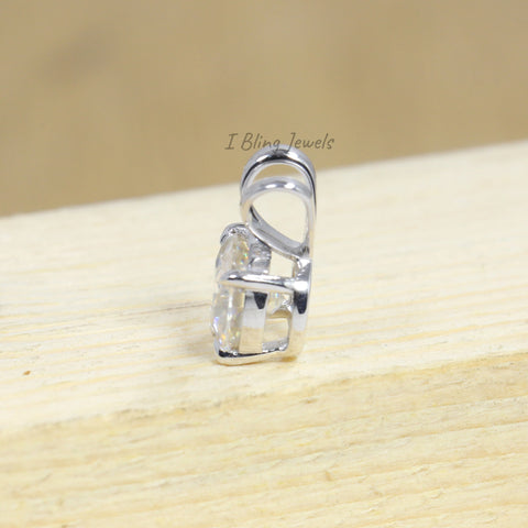 Round Cut Moissanite Solitaire Pendant