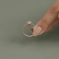 Marquise Cut Lab Diamond Solitaire Accent Ring