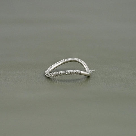 Round Lab Grown Diamond Pave Set Anniversary Band