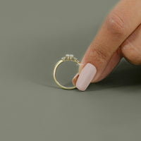 Old European Round Three Stone Anniversary Ring