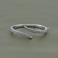 Lab Grown Round Diamond Bypass Open Diamond Ring