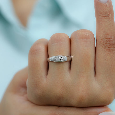 Multi Shaped Lab Grown Diamond Domed Band