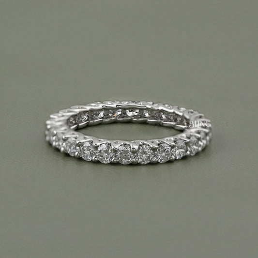 Round Lab Diamond Stackable Wedding Band