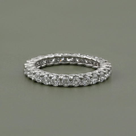 Round Lab Diamond Stackable Wedding Band