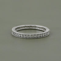 Round Diamond Pave Set Eternity Wedding Band