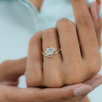 East West Oval Lab Diamond Solitaire Ring