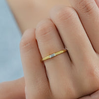 Baguette Cut Lab Grown Diamond Wedding Band
