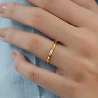Baguette Cut Lab Grown Diamond Wedding Band