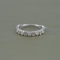 Round & Baguette Diamond Bezel Set Alternative Band