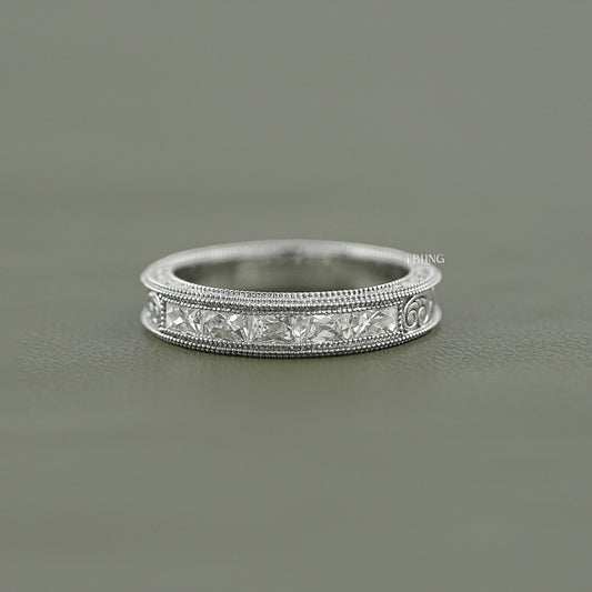 French Cut Baguette Lab Diamond Band