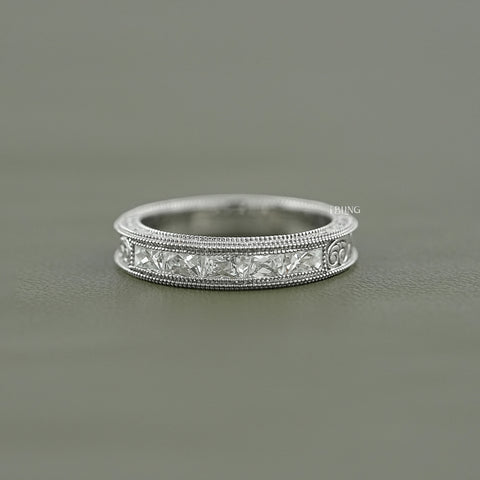 French Cut Baguette Lab Diamond Band