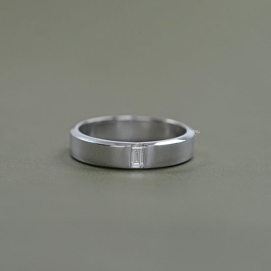Baguette Lab Diamond Engagement Men's Band