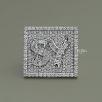 Baguette Cut Lab Grown Diamond Men's Band