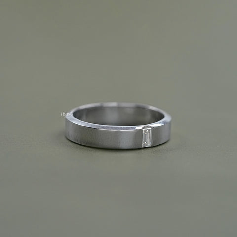 Baguette Lab Diamond Engagement Men's Band