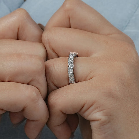 Trillion & Baguette Diamond Eternity Band