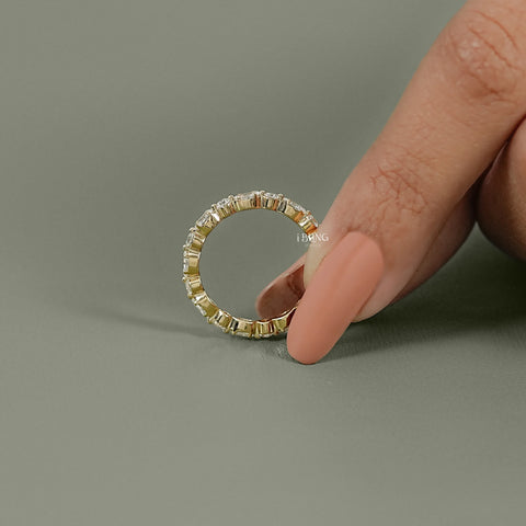Marquise & Round Lab Grown Diamond Wedding Band