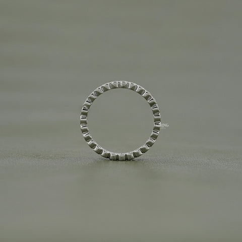 Bezel Set Round Cut Lab Diamond Wedding Band