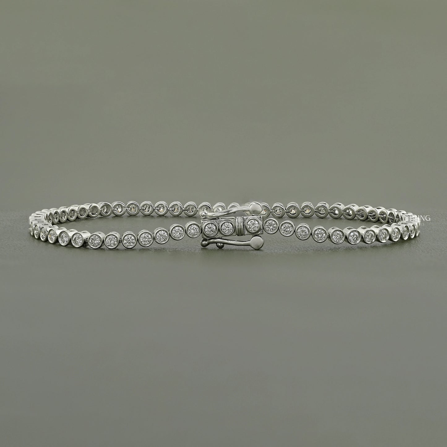 Bezel Set Round Lab Grown Diamond Tennis Bracelet