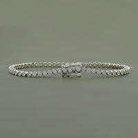 Bezel Set Round Lab Grown Diamond Tennis Bracelet