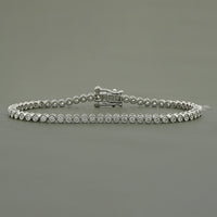 Bezel Set Round Lab Grown Diamond Tennis Bracelet