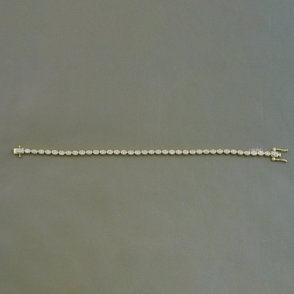 Oval Cut Lab Grown Diamond Tennis Bracelet